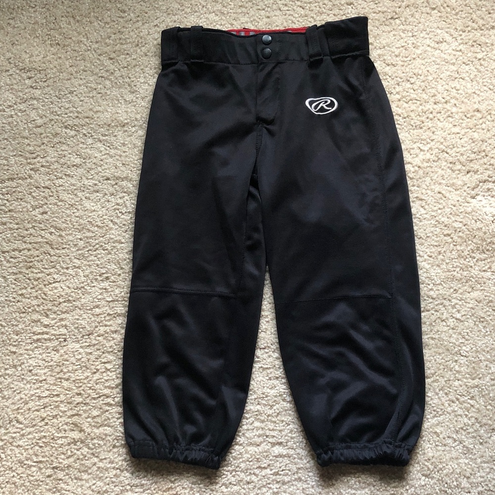 Rawlings Softball Pants - Youth Large - black